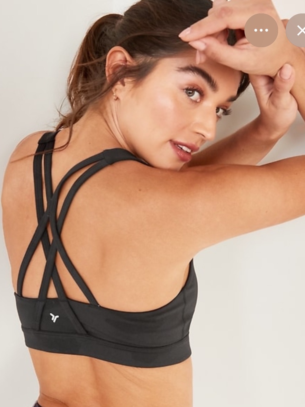 Old Navy Medium Support PowerPress Strappy Sports Bra